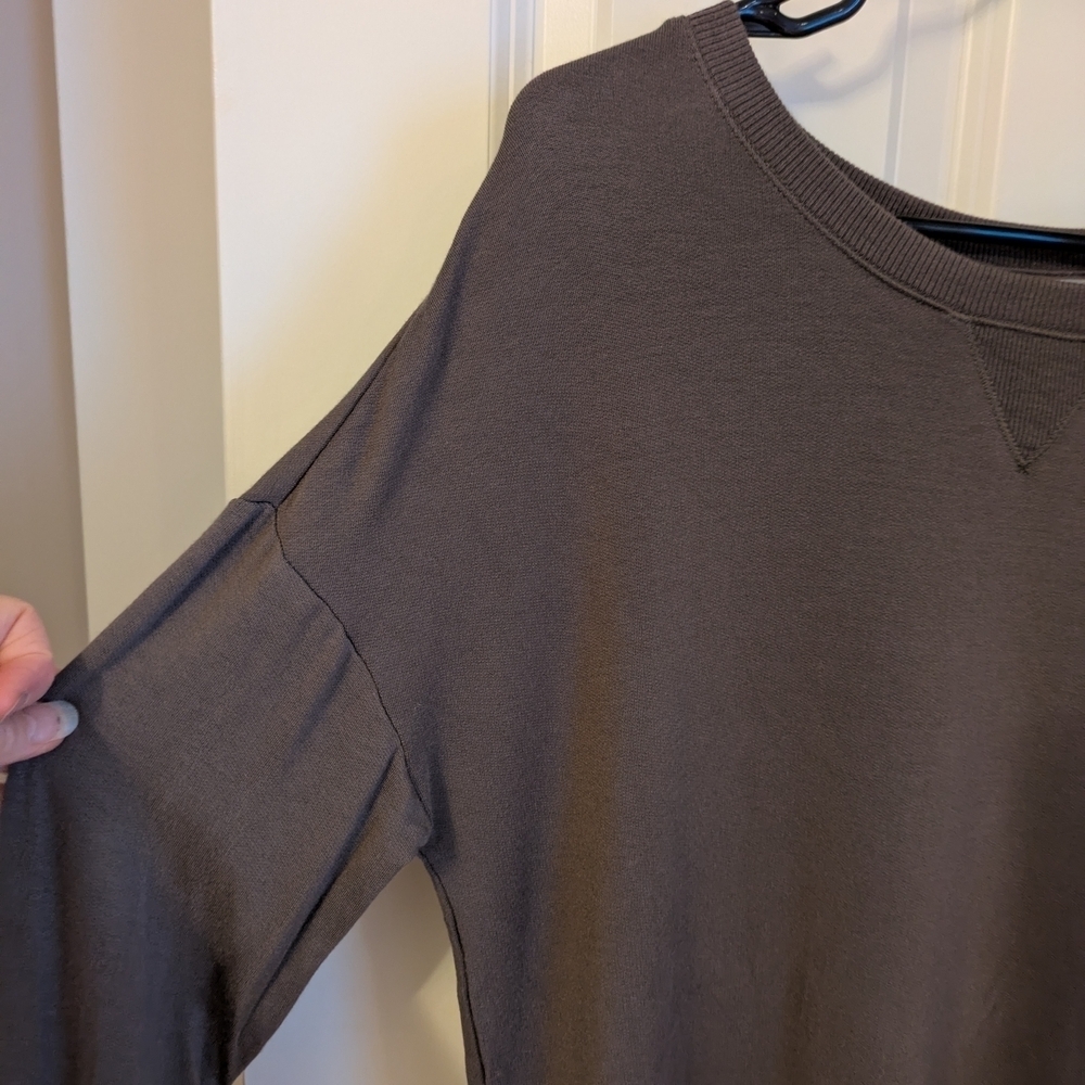 Athleta Long Sleeve Dress in Taupe M - Picture 4 of 13
